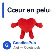 Cœur en peluche personnalisable avec logo - Anmara - Miniature 4