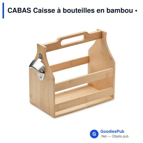 CABAS Caisse à bouteilles en bambou