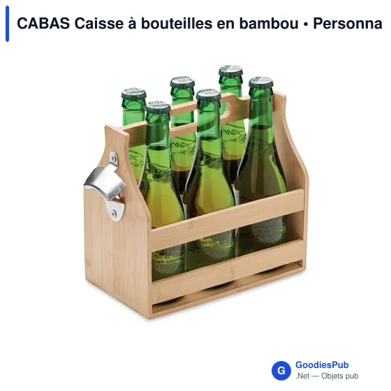 CABAS Caisse à bouteilles en bambou - Image 3