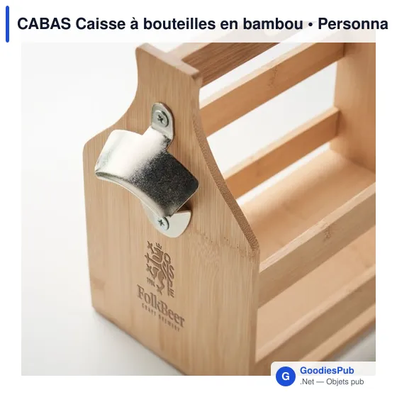 CABAS Caisse à bouteilles en bambou - Image 4