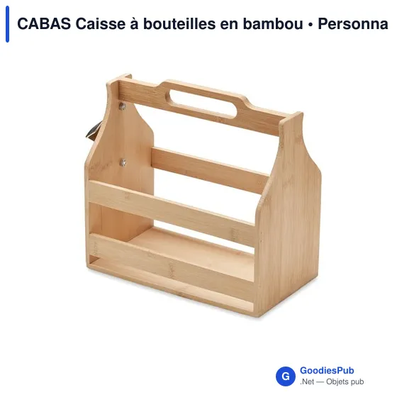 CABAS Caisse à bouteilles en bambou - Image 5