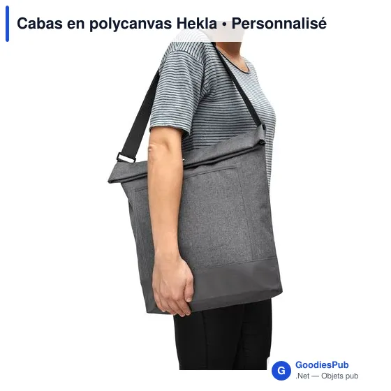 Cabas personnalisable en polycanvas Hekla avec logo - Image 4