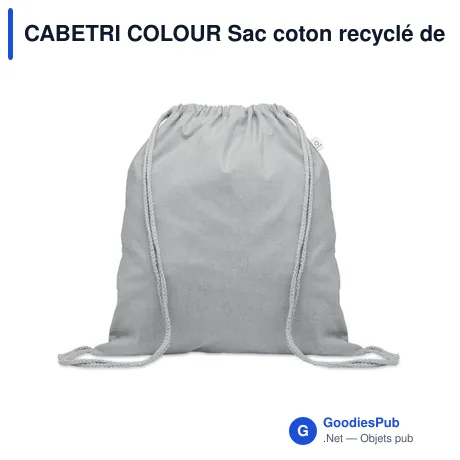CABETRI COLOUR Sac coton recyclé de 140 gr/m²