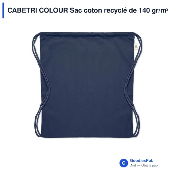 CABETRI COLOUR Sac coton recyclé de 140 gr/m² - Image 12