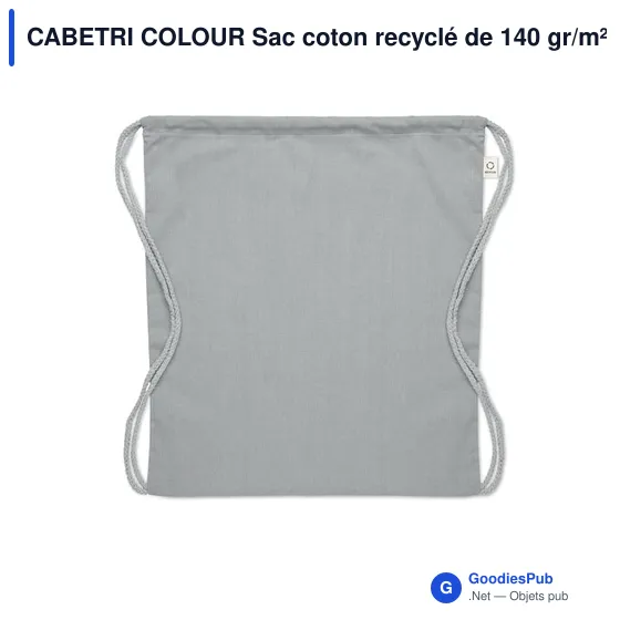 CABETRI COLOUR Sac coton recyclé de 140 gr/m² - Image 3