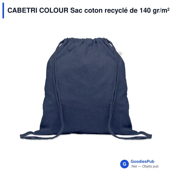 CABETRI COLOUR Sac coton recyclé de 140 gr/m² - Image 10