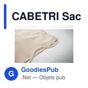 CABETRI Sac shopping en coton recyclé - Miniature 5