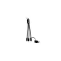Variante noir - Câble de Charge personnalisable en aluminium recyclé - Bikocavec logo
