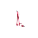 Variante rouge - Câble de Charge personnalisable en aluminium recyclé - Bikocavec logo