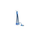 Variante bleu - Câble de Charge personnalisable en aluminium recyclé - Bikocavec logo