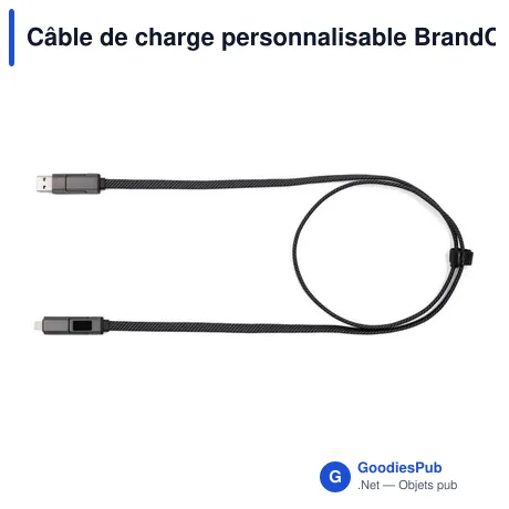 Câble de charge personnalisable BrandCharger Thor Eco avec logo