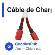 Câble de Charge Personnalisable Briony avec Logo - Miniature 12