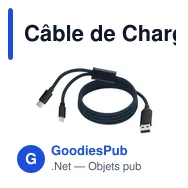 Câble de Charge Personnalisable Briony avec Logo - Miniature 3