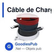 Câble de Charge Personnalisable Briony avec Logo - Miniature 4