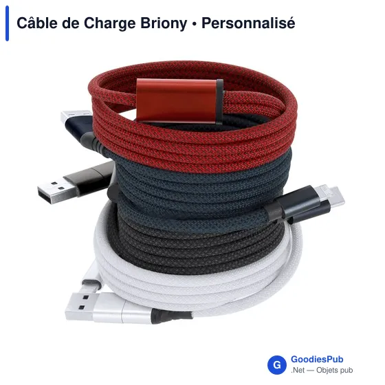 Câble de Charge Personnalisable Briony avec Logo - Image 4