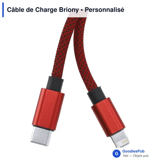 Câble de Charge Personnalisable Briony avec Logo - Image 6