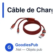 Câble de Charge Personnalisable Briony avec Logo - Miniature 7