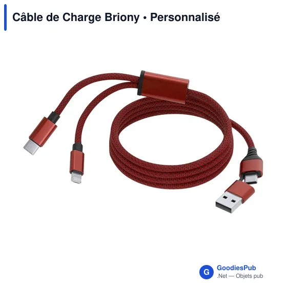 Câble de Charge Personnalisable Briony avec Logo - Image 7