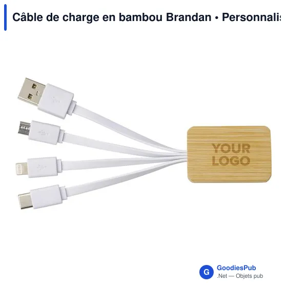 Câble de charge en bambou Brandan - Image 3