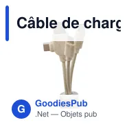 Câble de charge personnalisable en carton avec logo - Tyson - Miniature 3