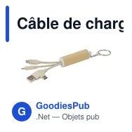 Câble de charge personnalisable en carton avec logo - Tyson - Miniature 4
