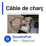 Câble de charge personnalisable en liège B'RIGHT | Brentavec logo - Miniature 3