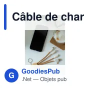 Câble de charge personnalisable en liège B'RIGHT avec logo - Miniature 2