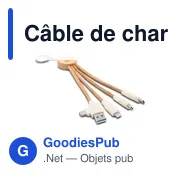 Câble de charge personnalisable en liège B'RIGHT avec logo - Miniature 6