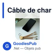 Câble de charge personnalisable en liège B'RIGHT avec logo - Miniature 7