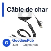 Câble de charge personnalisable en nylon avec logo - Miniature 2