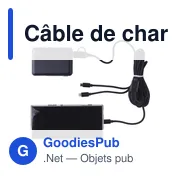 Câble de charge personnalisable en nylon avec logo - Miniature 3