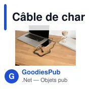 Câble de charge personnalisable en nylon avec logo - Miniature 4