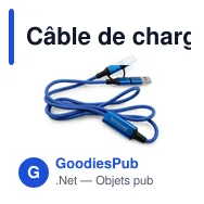 Câble de charge et de synchronisation personnalisable avec logo | Khyree - Miniature 1