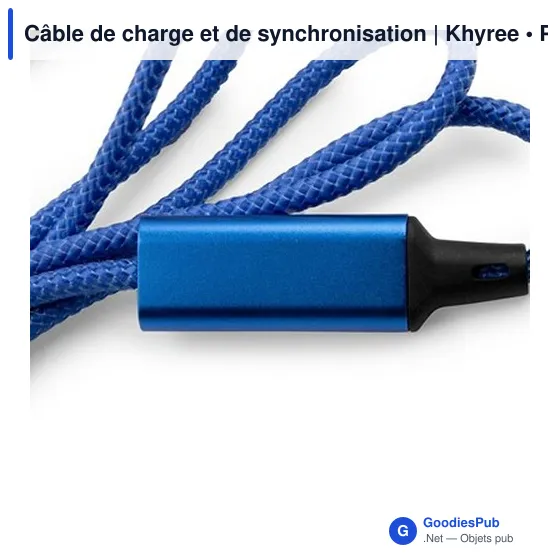 Câble de charge et de synchronisation personnalisable avec logo | Khyree - Image 11
