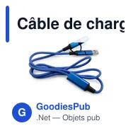 Câble de charge et de synchronisation personnalisable avec logo | Khyree - Miniature 5