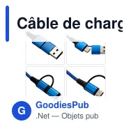 Câble de charge et de synchronisation personnalisable avec logo | Khyree - Miniature 6