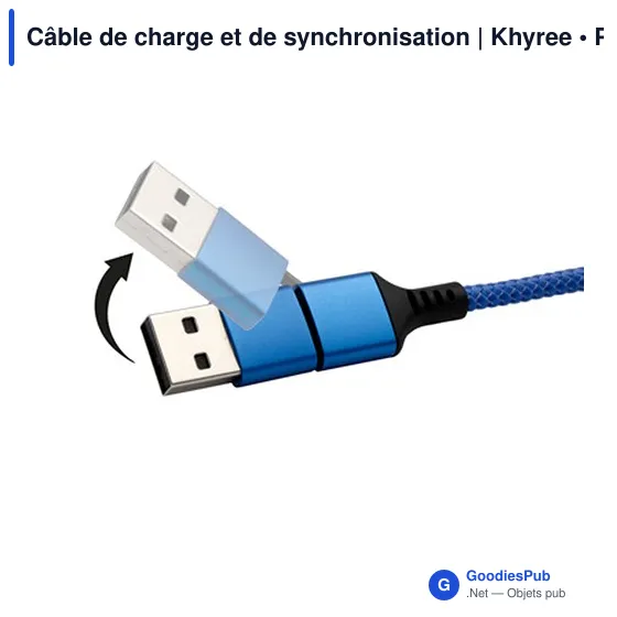 Câble de charge et de synchronisation personnalisable avec logo | Khyree - Image 7
