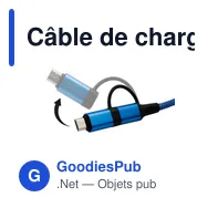 Câble de charge et de synchronisation personnalisable avec logo | Khyree - Miniature 8