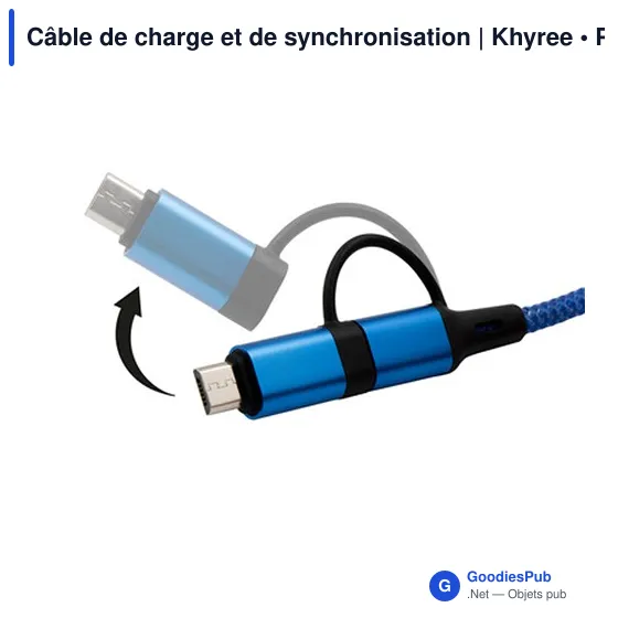 Câble de charge et de synchronisation personnalisable avec logo | Khyree - Image 8