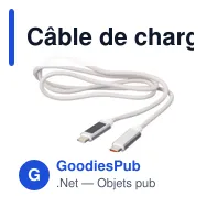Câble de charge personnalisable 100W avec logo - Gerd - Miniature 3
