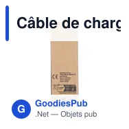 Câble de charge personnalisable 100W avec logo - Gerd - Miniature 10