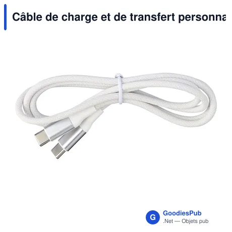 Câble de charge et de transfert personnalisable avec logo - Jacob