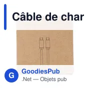 Câble de charge et de transfert personnalisable avec logo - Jacob - Miniature 2