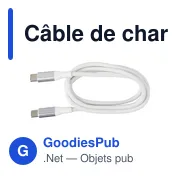 Câble de charge et de transfert personnalisable avec logo - Jacob - Miniature 4