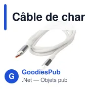 Câble de charge et de transfert personnalisable avec logo - Jacob - Miniature 5