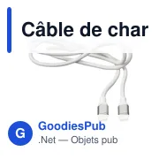 Câble de charge et de transfert personnalisable avec logo - Jacob - Miniature 6