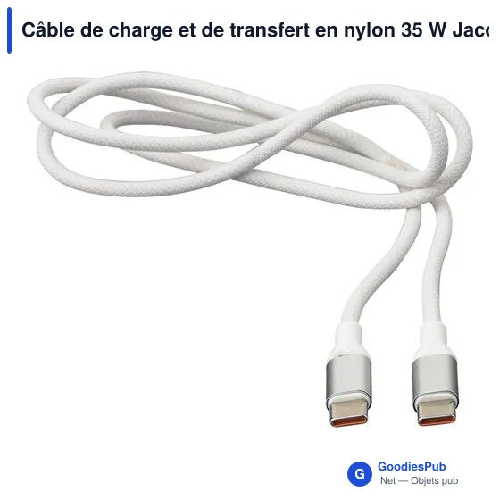 Câble de charge et de transfert personnalisable avec logo - Jacob - Image 6