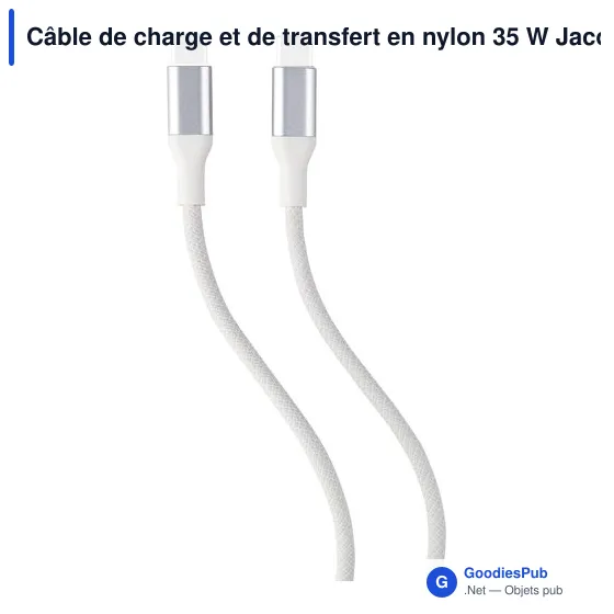 Câble de charge et de transfert personnalisable avec logo - Jacob - Image 7