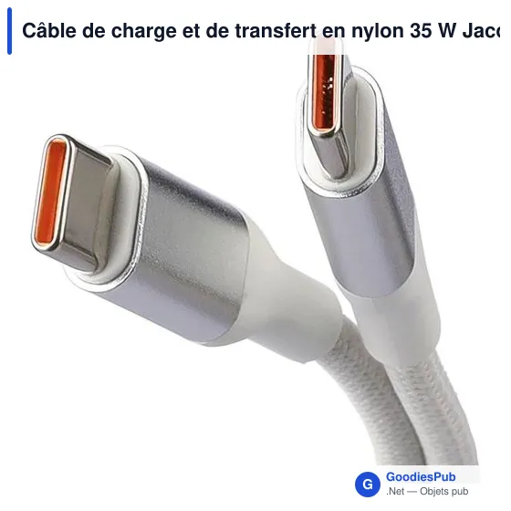 Câble de charge et de transfert personnalisable avec logo - Jacob - Image 8