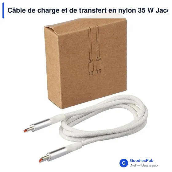 Câble de charge et de transfert personnalisable avec logo - Jacob - Image 9
